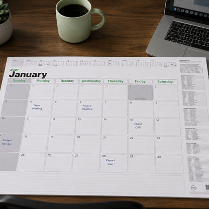 2027 RBE A2 Corporate Desk Calendar Pad