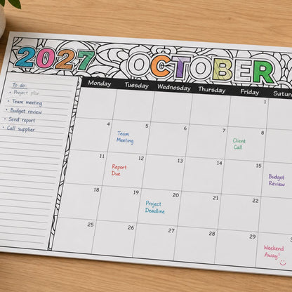 2027 A3 Desk Calendar Pad