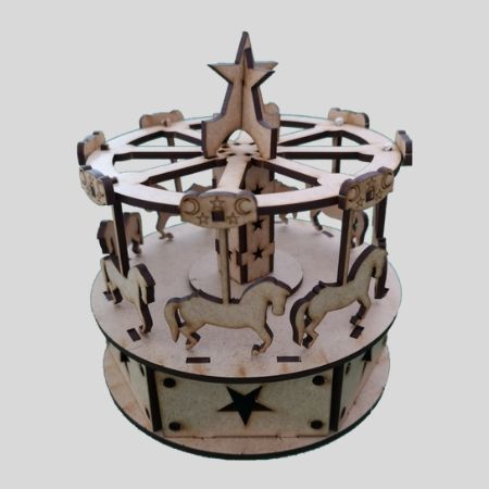 Laser Cut Carousel Model