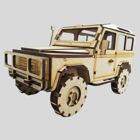 Laser Cut Land Rover Defender 90 Model