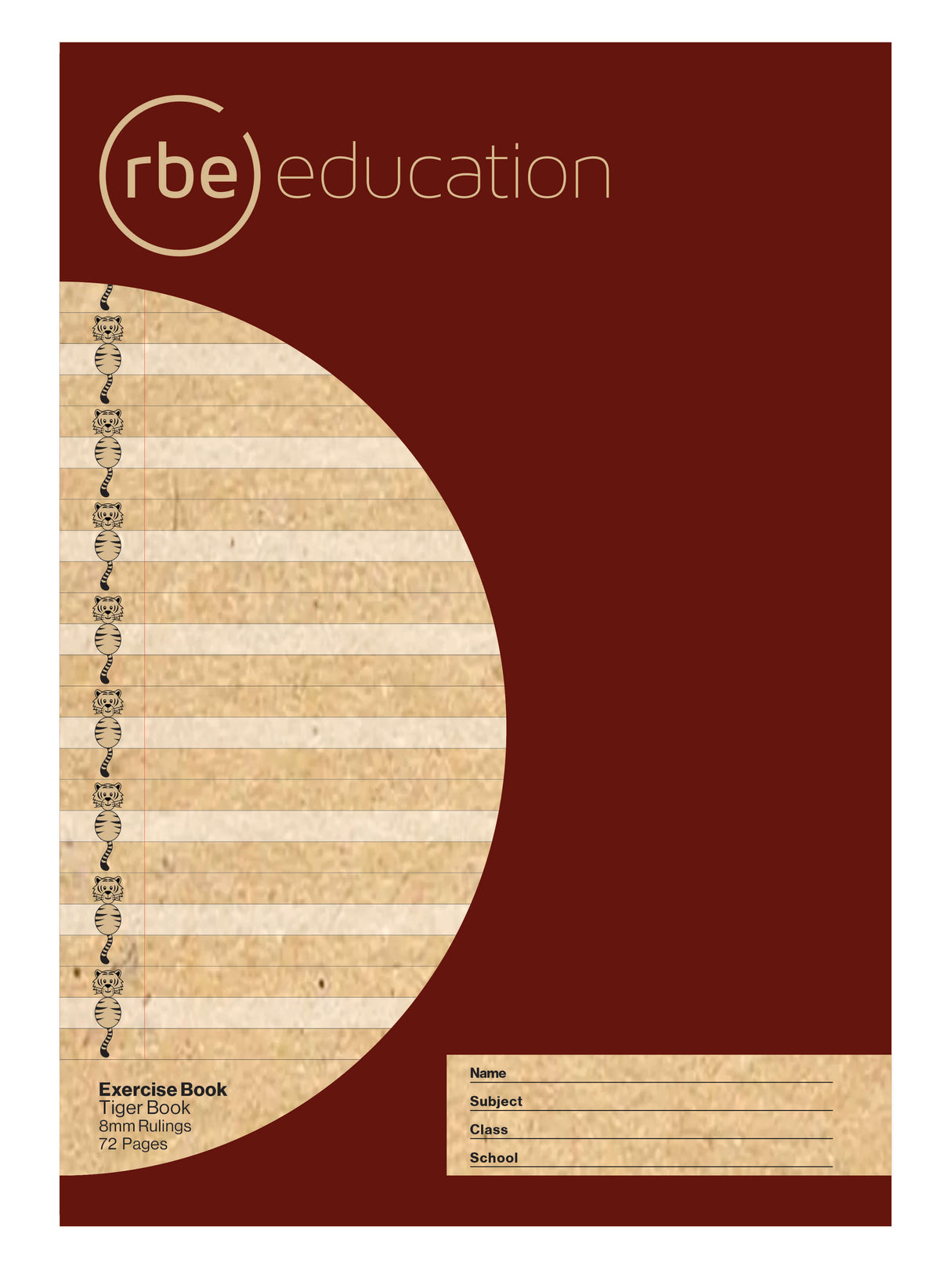 RBE A4 Tiger Exercise Book - 72 Page