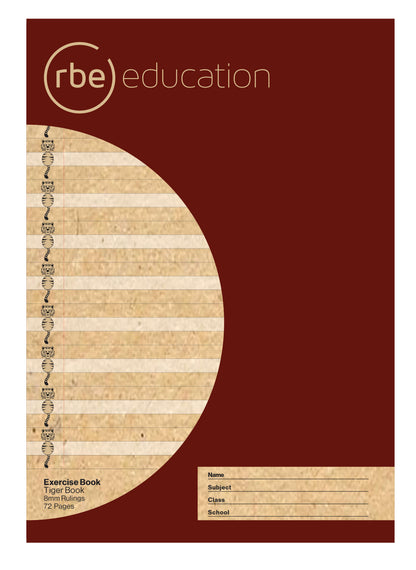 RBE A4 Tiger Exercise Book - 72 Page