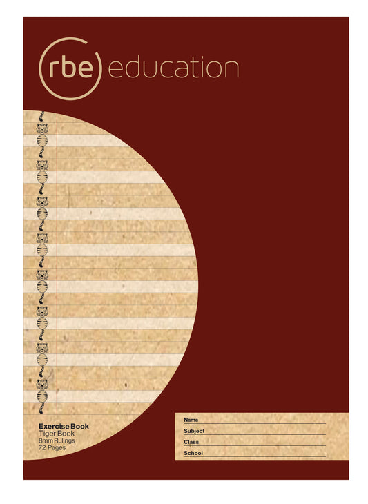 RBE A4 Tiger Exercise Book - 72 Page