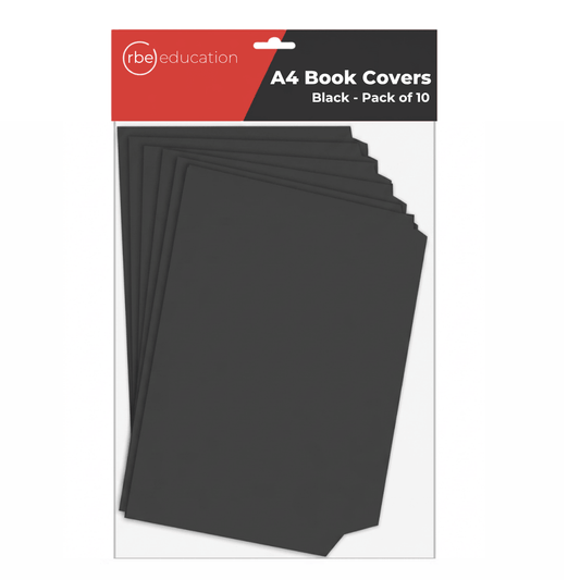 RBE A4 Pre-Cut Paper Book Covers - Black