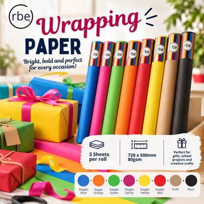 Dayglo Cerise Wrapping Paper Sheets