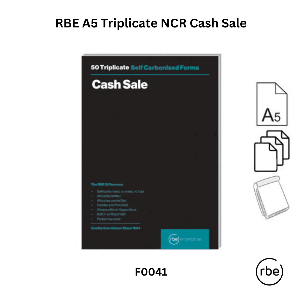 RBE Cash Sale Books & Pads