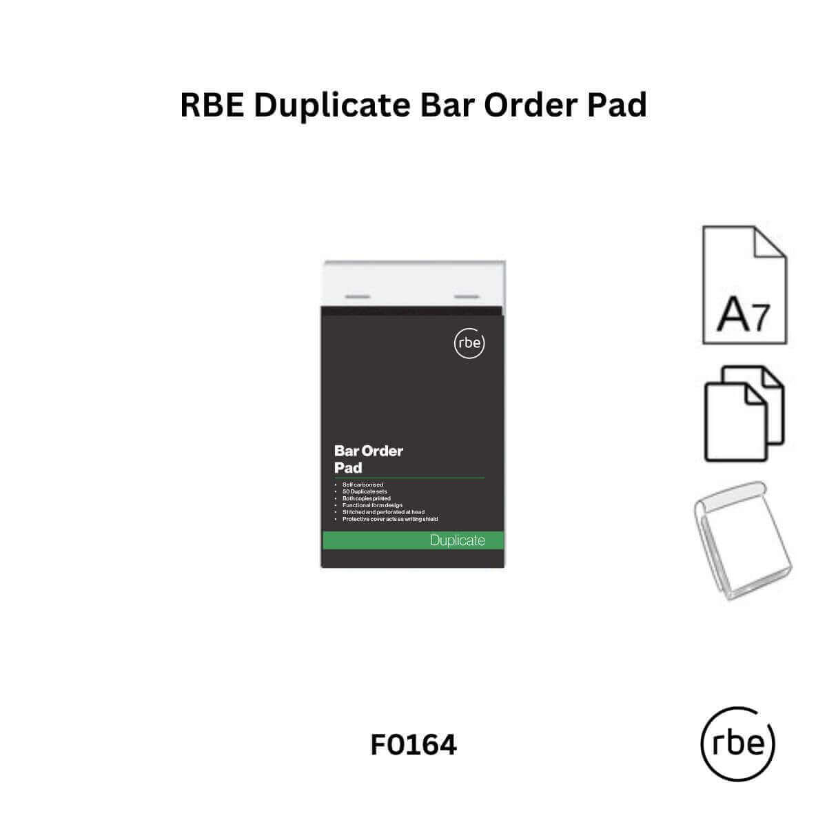 RBE Bar Order Pads