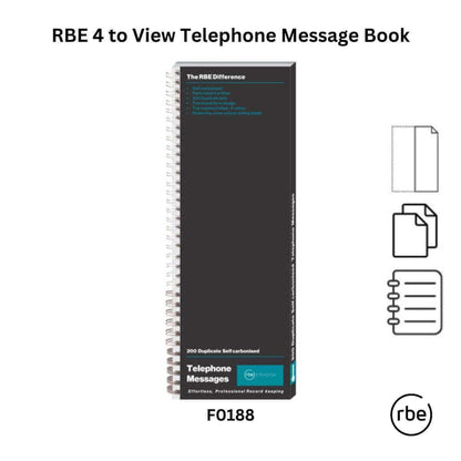 RBE Telephone Message Book - 4 to View