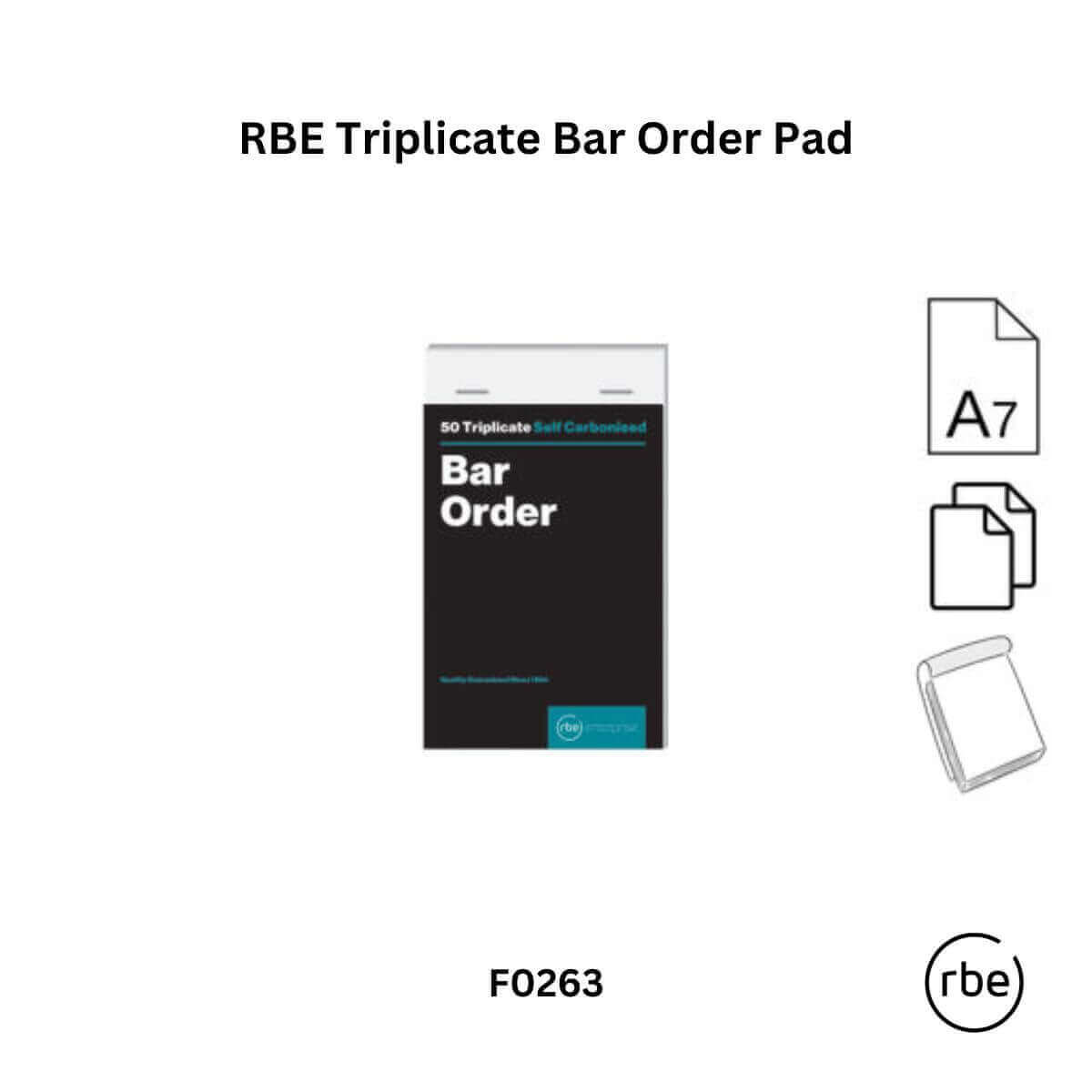 RBE Bar Order Pads