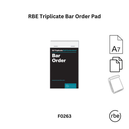 RBE Bar Order Pads