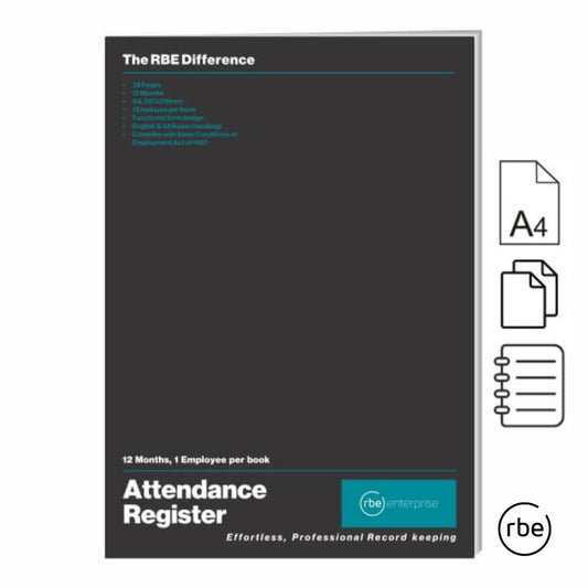 RBE 12 Month Attendance Register