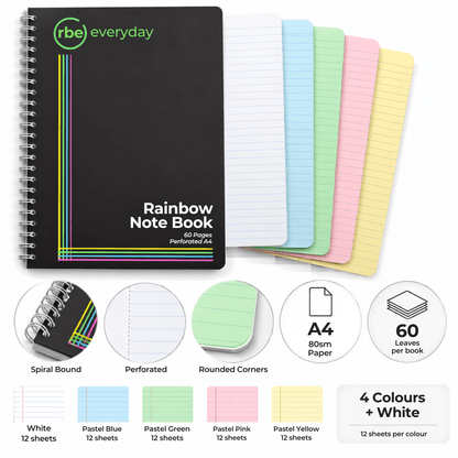 A4 Rainbow NoteBook