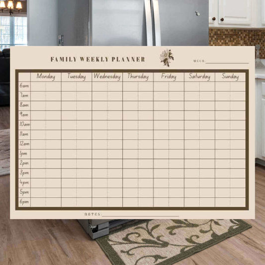 A4 Family Weekly Planner