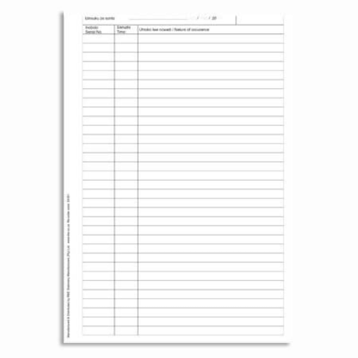 Security Occurrence Book - 200 / 300 Pages – Paperly