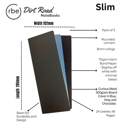 RBE Dirt Road Notebook (Stormy Sky) – 3 Pack