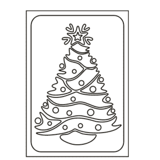 (Sand Art Card) Christmas Tree