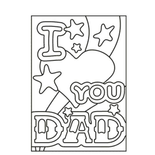 (Sand Art Card) I love you DAD