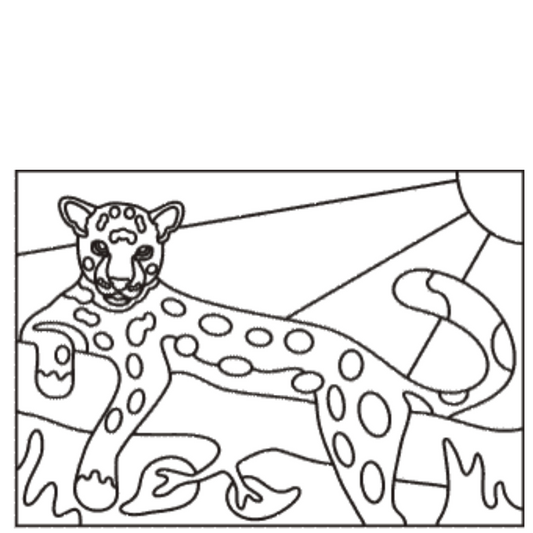 (Sand Art Card) Leopard