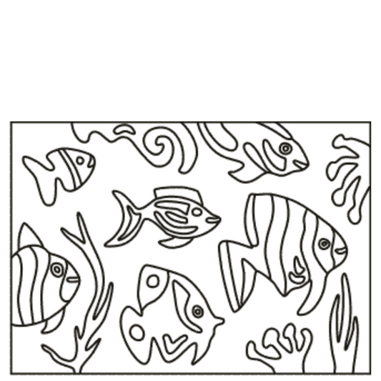 (Sand Art Card) Many Angel Fish