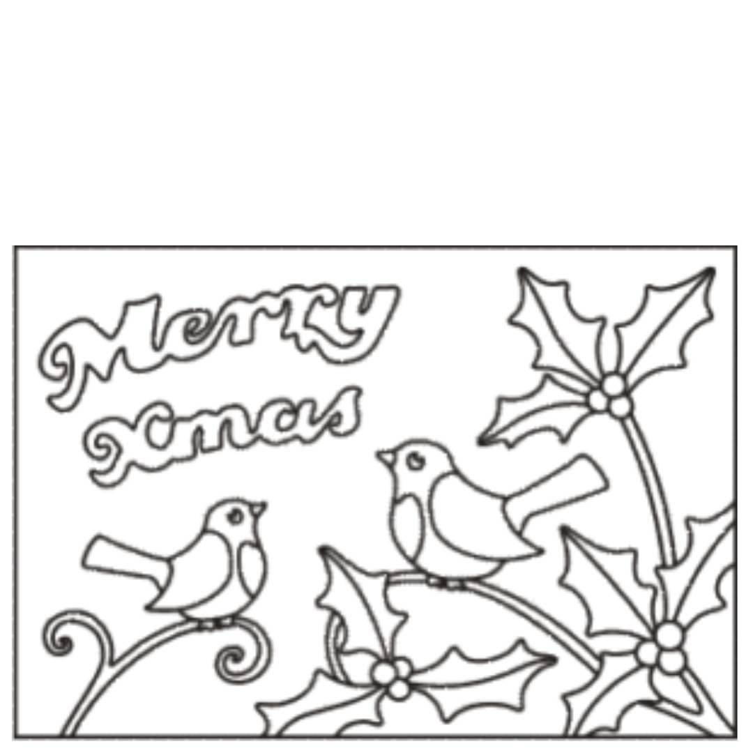 (Sand Art Card) Merry Christmas Robbins