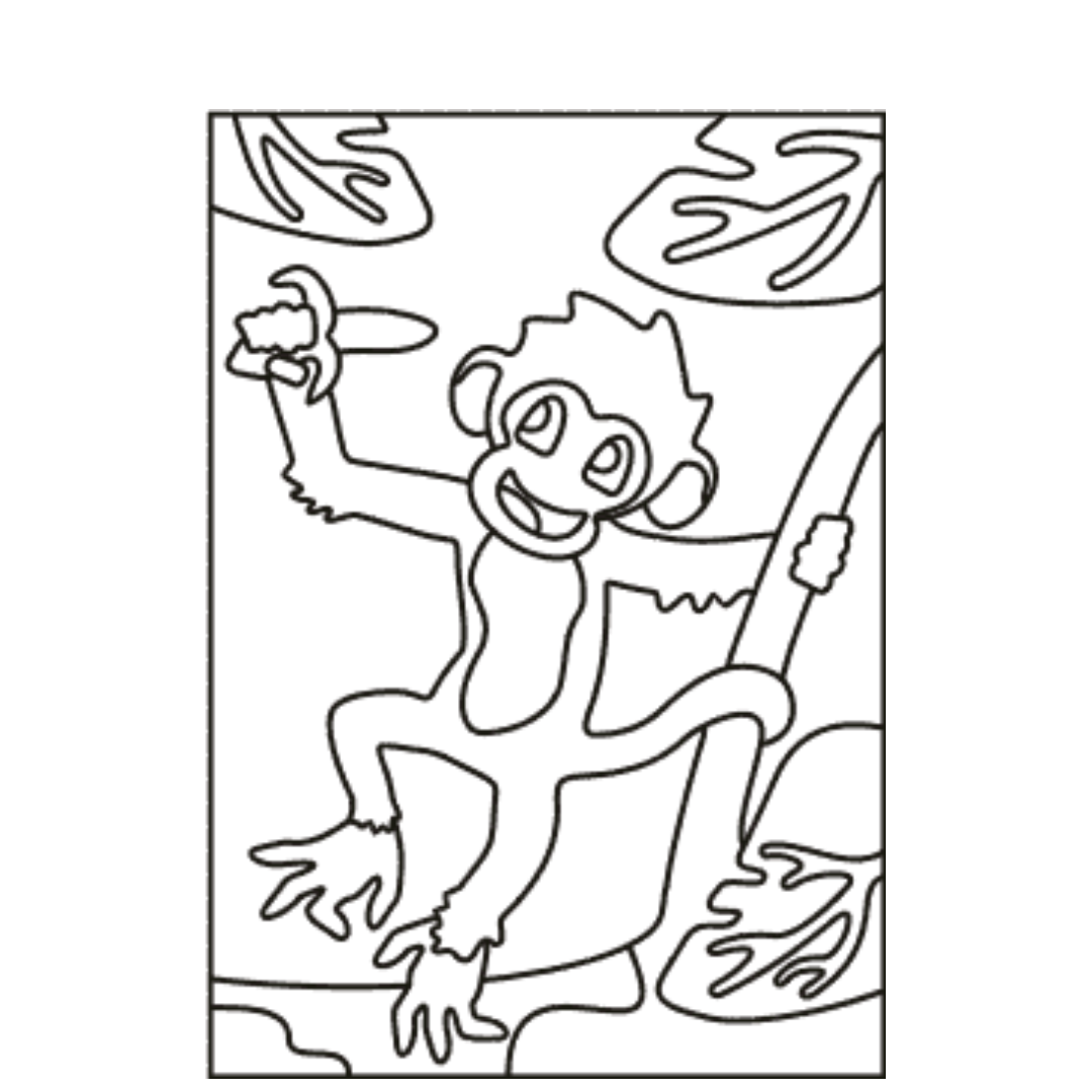 (Sand Art Card) Monkey