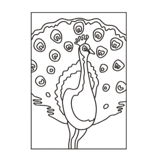 (Sand Art Card) Peacock