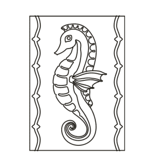 (Sand Art Card) Sea Horse