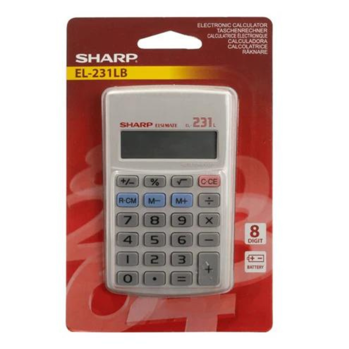 Sharp EL-231LB 8 Digit Basic Calculator