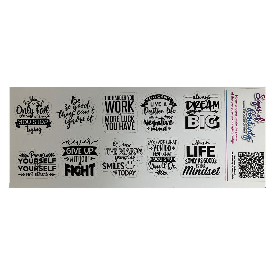 Signs of Positivity Stickers