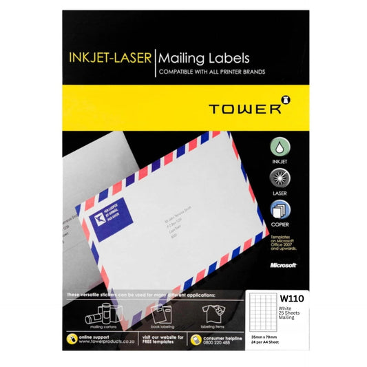 Tower Inkjet-Laser Mailing Labels