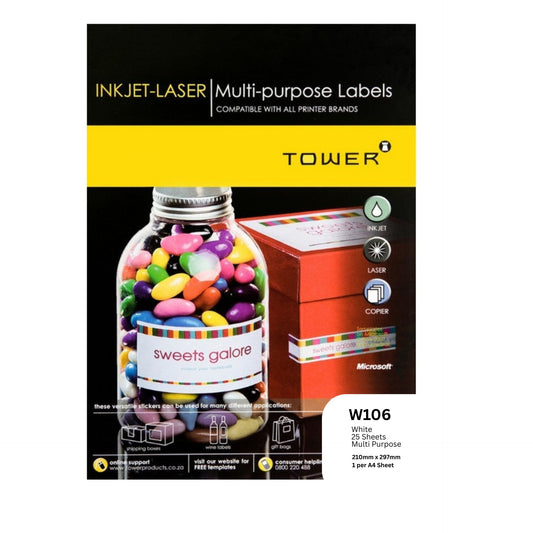 Tower Inkjet-Laser Multi Purpose Labels
