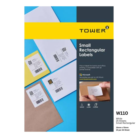 Tower Small Rectangular Labels